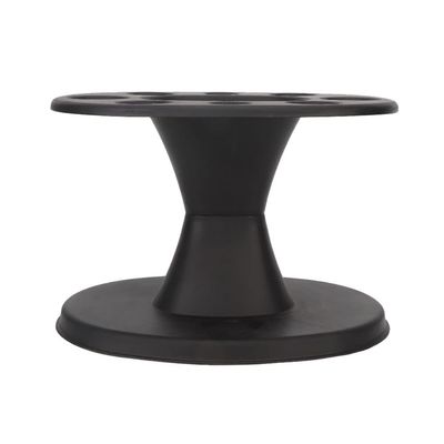 Brush Holder Plastic Round Comb Display Rack Shelf for Styling Accessories, Fits Roller Comb, Cushion Brush, Regular Combs 8 Holes Design Black