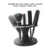 Brush Holder Plastic Round Comb Display Rack Shelf for Styling Accessories, Fits Roller Comb, Cushion Brush, Regular Combs 8 Holes Design Black view 4