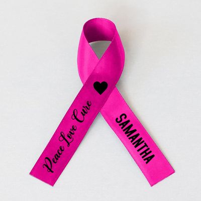 10pcs Personalized Ribbon Breast Cancer, Breast Cancer Awareness, Custom Name Pink Ribbons Breast Cancer Awareness P01