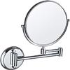 RomildaYuan Beauty Double Mirror Swivel Magnification Punch Free Antirust Bathroom Mirror Flexible Detachable Waterproof Tri-Fold Design for Wall Elegance view 1