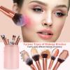 Makeup Brush Set, 17PCs Makeup Brushes with Foundation Eyebrow Blending Concealer Blush Eyeshadow Contour Lash Powder Brush, Make Up Brushes Kit with Organizer Travel Case (Medium, Pink) view 2