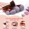 Makeup Brush Set, 17PCs Makeup Brushes with Foundation Eyebrow Blending Concealer Blush Eyeshadow Contour Lash Powder Brush, Make Up Brushes Kit with Organizer Travel Case (Medium, Pink) view 4