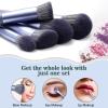 Makeup Brush Set, 17PCs Makeup Brushes with Foundation Eyebrow Blending Concealer Blush Eyeshadow Contour Lash Powder Brush, Make Up Brushes Kit with Organizer Travel Case (Medium, Blue) view 4
