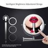 8" LED Wall Mounted Makeup Mirror Black, Upgrade Auto Off LED Shaving Mirror Touch Screen Adjustable Light Double Sided 1X/5X Magnifying Powered by 4 x AAA Batteries (Not Included) (1x/5x) ( Color : 1 view 3