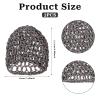3 Pack Hair Nets Cap Mesh Crochet Sleeping Hairnet Rayon Knit Snood Hat Cover Short Hair Cover Mesh Wrapping Crochet Wave Cook Hats Rayon Cover Hair Wraps for Ballet Women(Grey/Black) view 3