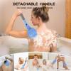 Back Scrubber Anti Slip for Shower, 21.7 Detachable Back Bath Brush for Shower, Back Scrubber, Exfoliation and Improved Skin Health for Elderly with Limited Arm Movement, Disabled (21.7 Blue) view 3