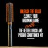 Wild Willies Round Brush and Conditioner Kit - The Better Brush for Styling Hair or Beard, with PROGRO - Softening, Hydrating, Strengthening & Nourishing for a Healthy Look view 2