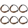 KALLORY 6pcs Wig Elastic Hair Band Wig Hairpiece Christmas Fake Ponytail Xmas Hair Wig Ponytail Wrap Fake Hair Stretchy Hair Ties Ponytail Hair Bands Plastic Miss No Elastic Ring view 1