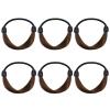 KALLORY 6pcs Wig Elastic Hair Band Wig Hairpiece Christmas Fake Ponytail Xmas Hair Wig Ponytail Wrap Fake Hair Stretchy Hair Ties Ponytail Hair Bands Plastic Miss No Elastic Ring view 2