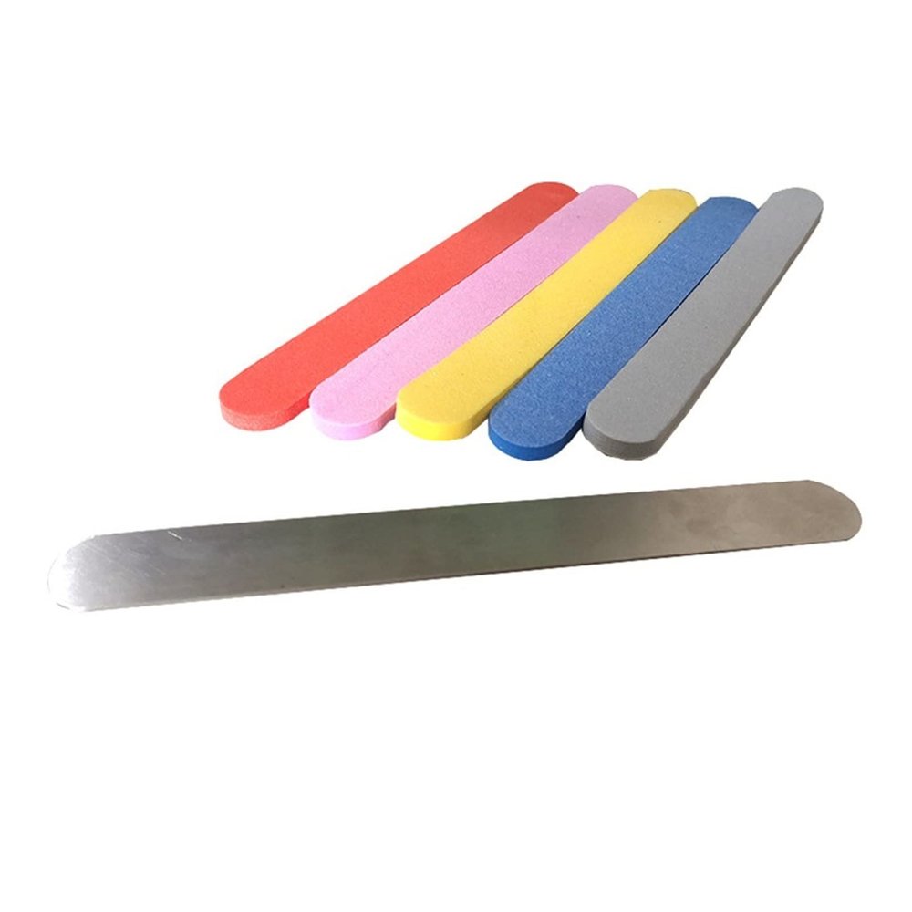 ZinNen RHAIYAN 100pcs Double Side Nail Buffer Durable Replacement Adhesive Pad with Metal Hand 100/180 Nail Tool Washable Buffing File Sponge Specific (Color : 100)