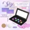 2 Pieces Magnetic Mermaid Empty Palette with Mirror and 36 Pcs Adhesive Metal Stickers Large Mermaid Makeup Empty Palette for Eyeshadow Lipstick Blush Powder view 2