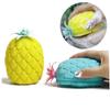 Beatifufu 2 Pcs Silicone Bath Brush Bag Cartoon Pineapple Shape Body Exfoliator Back Massage Tool Random Color Gentle Body Scrubber and Back Scrubber for Shower Use view 2