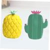 Beatifufu 2 Pcs Silicone Bath Brush Bag Cartoon Pineapple Shape Body Exfoliator Back Massage Tool Random Color Gentle Body Scrubber and Back Scrubber for Shower Use view 3