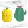 Beatifufu 2 Pcs Silicone Bath Brush Bag Cartoon Pineapple Shape Body Exfoliator Back Massage Tool Random Color Gentle Body Scrubber and Back Scrubber for Shower Use view 4