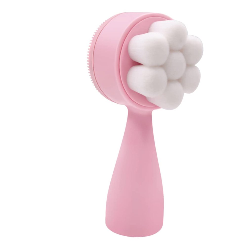 Double Sided Facial Cleansing Brush Skin Care for Teen Girls Facial Scrubber Silicone face Cleansing Brush face Scrub exfoliating wash Massage Household Miss