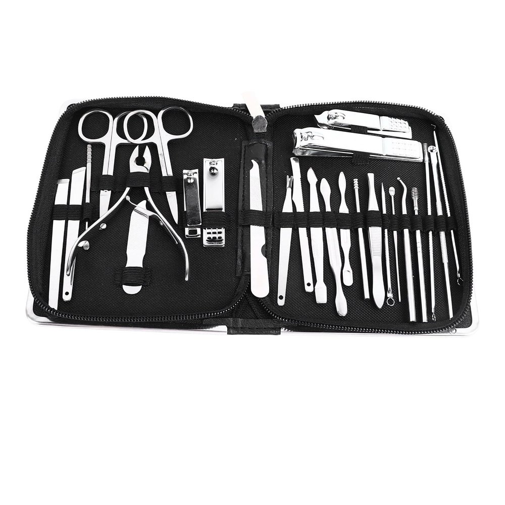 26Pcs Nail Clipper Kit, Professional Stainless Steel Manicure Set, Lightweight Nail Pedicure Kit for Home, Nail Care Tools