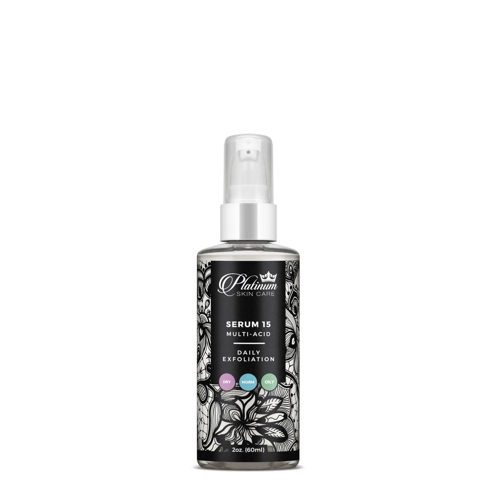 15% Glycolic, Mandelic, Phytic, Ascorbic & Hyaluronic Serum 2oz.
