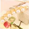 Beavorty 2pcs Pearl Decor Banana Hair Clips for Women Ponytail Holder Vintage Style Hair Clip Set view 3