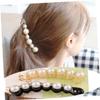 Beavorty 2pcs Pearl Decor Banana Hair Clips for Women Ponytail Holder Vintage Style Hair Clip Set view 4