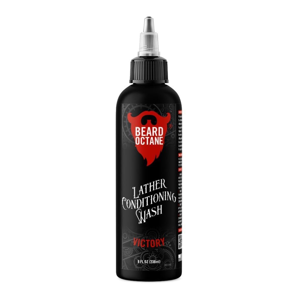 Beard Octane: Victory Beard Wash - 8 oz Beard Shampoo - Cleans & Moisturizes w/Shea Butter - Healthy Softer Beards - Made in USA
