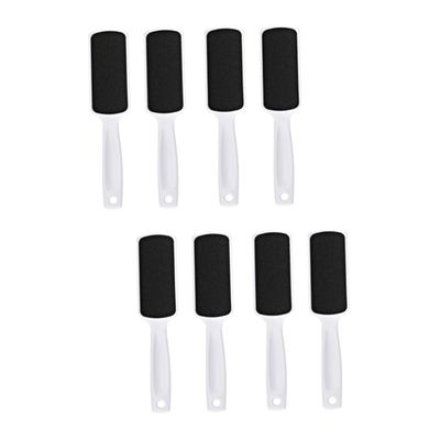 Beavorty 8pcs Double-Sided Foot File Sandpaper Foot Scrubber for Dead Skin Removal Portable Care Tools White