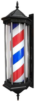 AMHIL Light LED Barber Pole,Waterproof Barber Shop LED Barbers Pole Rotating Wall Lights Hair Salon Logo Salon Shop Sign Outdoor Outdoor Wall Lamp Decor (Size : 100cm)