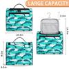 A Flock Of Dolphins In The Sea Hanging Travel Toiletry Bag for Women Girls, Waterproof Makeup Organizer Bag Case with Compartments, Portable Bathroom Cosmetic Storage Bag Pouch Holder view 2