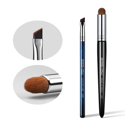 EIGSHOW Eyeliner Brush Fine Angled &Lip Brush PRO Precision Gel Eye Liner Makeup Brush Lip Smudge Brush Round head for Gloss Lipstick, Multi-purpose Makeup Blending Applicator, Reusable