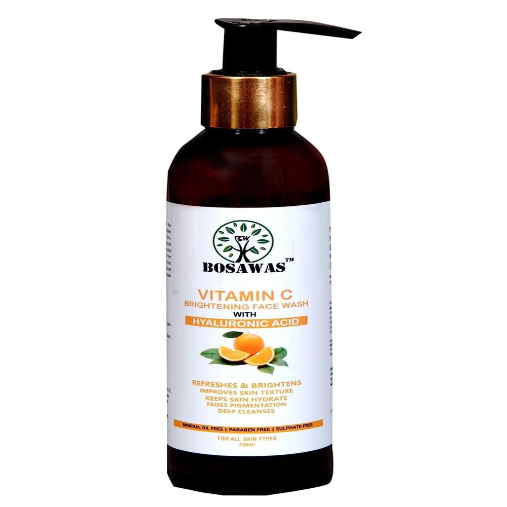 BOSAWAS Brightening Face wash with Hyaluronic plant base| Lightens Skin Tone | Moisturizes Skin | Non- Greasy for All Skin type | Deep Cleanses | 200Ml (2)