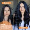 Pobokix Straight Clip In Hair Extensions Real Human Hair 8Pcs Clip In Dark Brown Human Hair Extensions with 18Clips Lace Weft 120g 22inch view 4