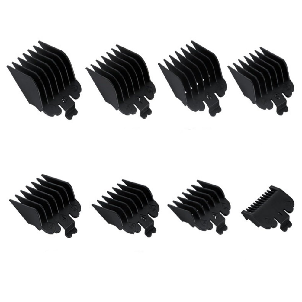 8 Pcs Professional Hair Clipper Combs Guides, Wahl Replacement Guards Set #3171-400  1/8 to 1 Fits Most Size Wahl Clippers/Trimmers