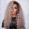 13X4 Ash Blonde Curly Human Hair Wigs For Women 180% Remy Wigs 13X6 Hd Lace Deep Wave Brazilian Wig 4x4 Closure Wig 10inches#150 Density view 1
