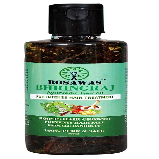 BOSAWAS Bhringraj Hair Oil 200ml | For Intense Hair Treatment | Boost hair Growth | Prevents Hair Fall | Reduces Dandruff