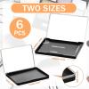 Ziliny 6 Pcs Empty Magnetic Makeup Palette with Clear Top Eyeshadow Palette Travel Makeup Pan DIY Dispensing Storage Box for Eyeshadow Lipstick Blush Powder Pigment, 2 Sizes view 2