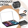 Ziliny 6 Pcs Empty Magnetic Makeup Palette with Clear Top Eyeshadow Palette Travel Makeup Pan DIY Dispensing Storage Box for Eyeshadow Lipstick Blush Powder Pigment, 2 Sizes view 3