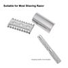 Layhou Double Edge Safety Razor Stainless Steel Open Comb Head Men Safety Razor Head Beard Shaving Tool for Barber Male Home Use view 4