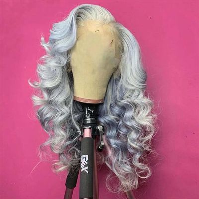 13X4 Gray Loose Wave Lace Front Wig 13X6 Hd Lace Frontal Wig Brazilian Remy Human Hair Wigs For Women 360 Frontal Wig 22inches#180 Density