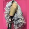 13X4 Gray Loose Wave Lace Front Wig 13X6 Hd Lace Frontal Wig Brazilian Remy Human Hair Wigs For Women 360 Frontal Wig 22inches#180 Density view 3