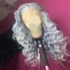 13X4 Gray Loose Wave Lace Front Wig 13X6 Hd Lace Frontal Wig Brazilian Remy Human Hair Wigs For Women 360 Frontal Wig 22inches#180 Density view 4
