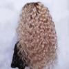 13X4 Ash Blonde Curly Human Hair Wigs For Women 180% Remy Wigs 13X6 Hd Lace Deep Wave Brazilian Wig 13x4 Frontal Wig 14inches#130 Density view 2