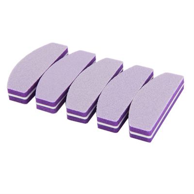 ZinNen RHAIYAN 50pcs Nail Art Polishing Files 100/180 Purple Sanding Buffer Blocks Compatible with Manicure Salon Tools Mini Sponge Nail File Specific