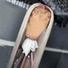13X4 Ash Blonde Ombre Lace Front Human Hair Wigs Preplucked Full Lace Frontal Wig 13X6 Straight Wig With Baby Hair 13x4 Frontal Wig 8inches#150% view 3