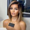 13X4 Brown Short Bob Wig Lace Front Human Hair Wigs Honey Blonde Straight Wigs 13X6 Hd Lace Glueless Wig 360 Lace Frontal Wig 10inches#150% view 2