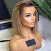 13X4 Brown Short Bob Wig Lace Front Human Hair Wigs Honey Blonde Straight Wigs 13X6 Hd Lace Glueless Wig 360 Lace Frontal Wig 10inches#150% view 3