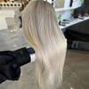 13X6 Hd Lace Frontal Wig Ash Blonde Highlight Wig Pre Plucked 13X4 Straight Lace Front Human Hair Wigs For Women 360 Frontal Wig 24inches#150% view 4