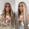 13X4 Ash Blonde Lace Front Human Hair Wigs 13X6 Straight Wig Brown Glueless Wigs Highlight Wig 4x4 Closure Wig 150 30inches view 4