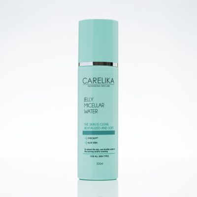 CARELIKA Jelly Micellar Water with Aloe  Gentle Facial Cleanser & Makeup Remover for Sensitive Skin  Hydrating Micellar Cleansing Water  200ml