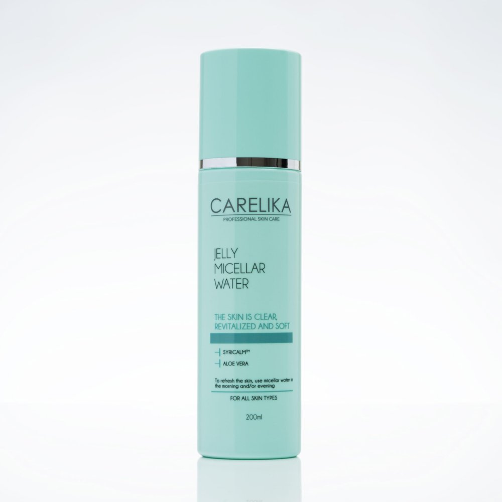 CARELIKA Jelly Micellar Water with Aloe  Gentle Facial Cleanser & Makeup Remover for Sensitive Skin  Hydrating Micellar Cleansing Water  200ml