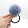 ECYC Ltd 2 Pcs Cute Pom Pom Hair Ties Faux Fur PomPom Hair Band Soft Fluffy Faux Fur Ball Hair Ties Elastic Seamless Hair Ties Ponytail Holders Big Pom Pom Hair Ropes for Women Girls Kids Toddlers view 1