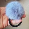 ECYC Ltd 2 Pcs Cute Pom Pom Hair Ties Faux Fur PomPom Hair Band Soft Fluffy Faux Fur Ball Hair Ties Elastic Seamless Hair Ties Ponytail Holders Big Pom Pom Hair Ropes for Women Girls Kids Toddlers view 3